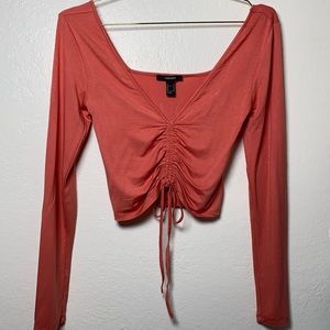 Forever 21 Coral Long Sleeve Size Medium